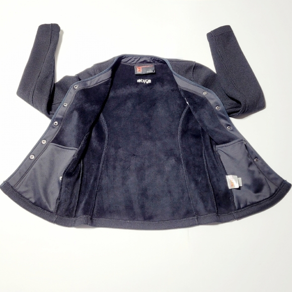 Spyder Core Knit & Sherpa Lined Snap Button Sweater Jacket Women's (XS) - Picture 5 of 10